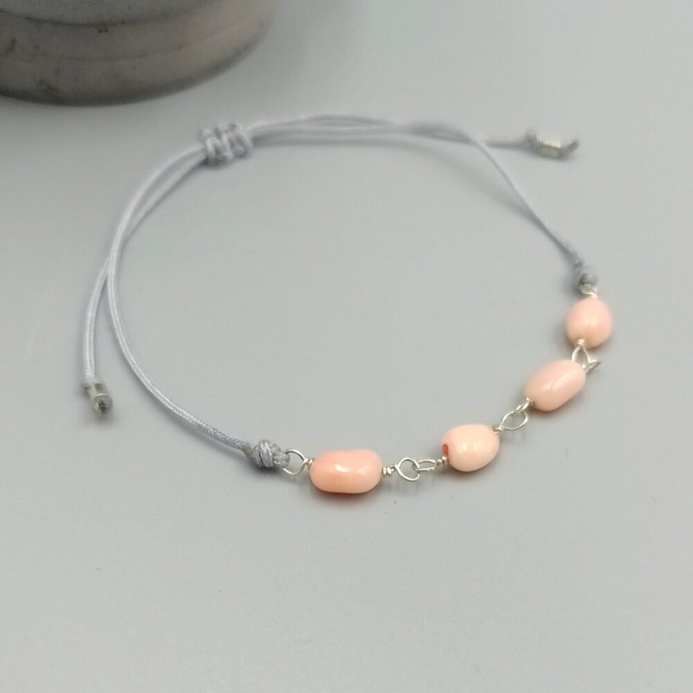 Armband mit Bambuskoralle & Silber