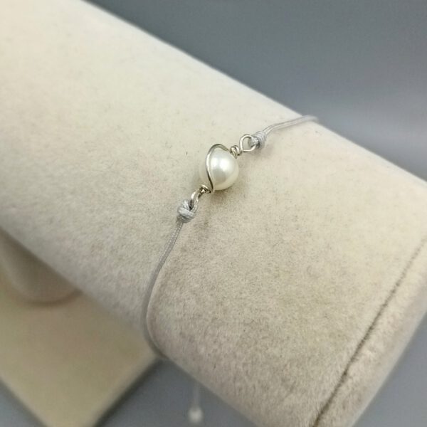 Armband mit Muschelkernperle & 935 Silber
