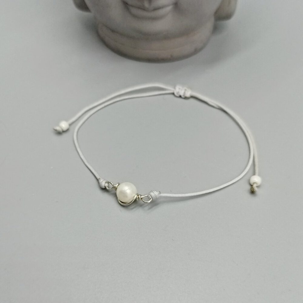 Armband mit Muschelkernperle & 935 Silber