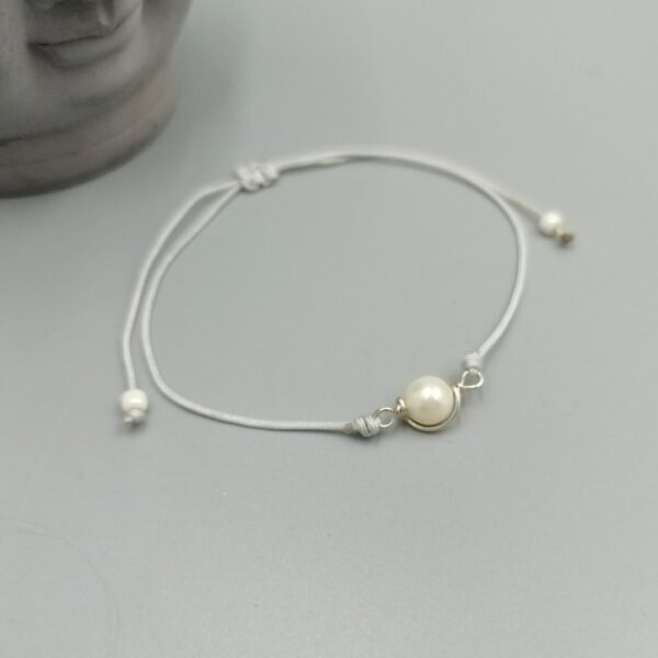 Armband mit Muschelkernperle & 935 Silber