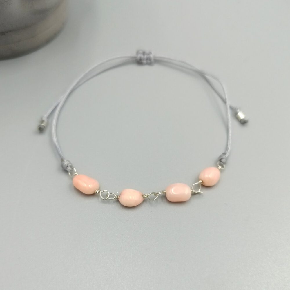 Armband mit Bambuskoralle & Silber
