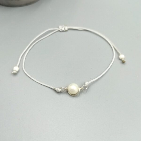 Armband mit Muschelkernperle & 935 Silber