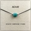 Kette mit matt grüner Achatperle, verstellbar