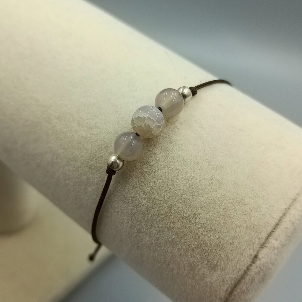 Armband mit Achat & Silberperlen