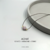 Nylon Kette mit Achat Perle braun