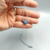 Kette mit blauer Achat Perle verstellbar