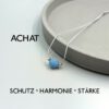Kette mit blauer Achat Perle verstellbar
