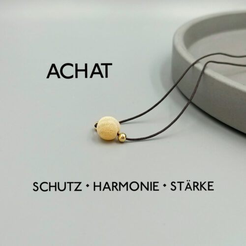 Verstellbare Nylonkette mit gelbem Achat