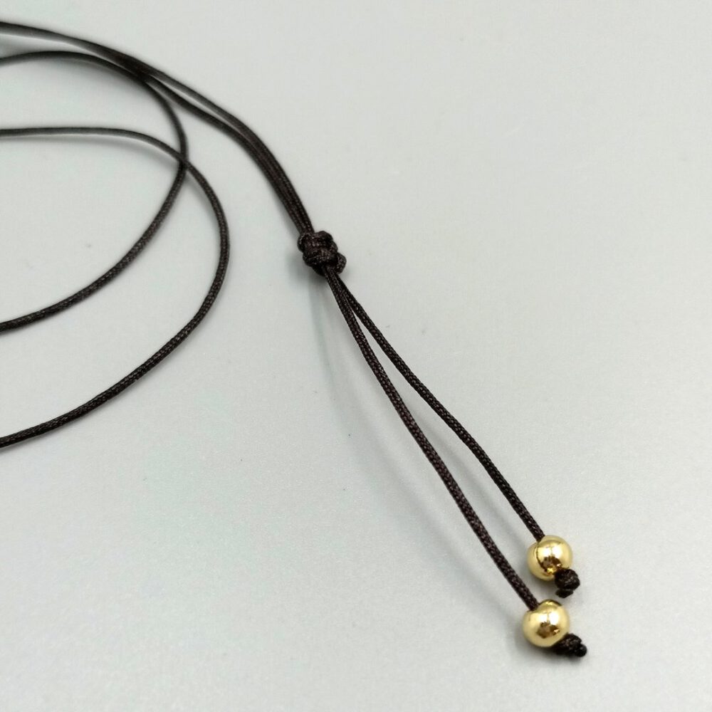 Verstellbare Nylonkette mit gelbem Achat