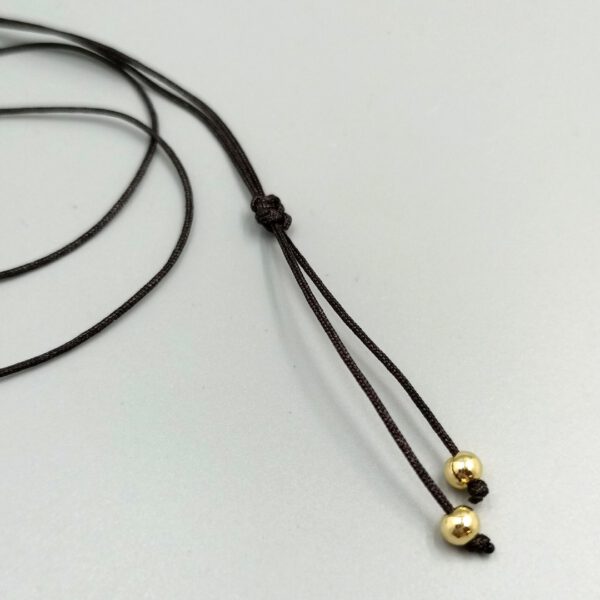 Verstellbare Nylonkette mit gelbem Achat