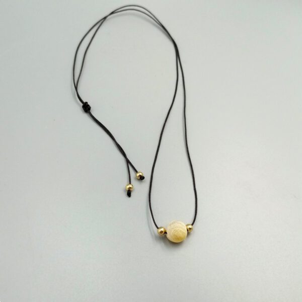 Verstellbare Nylonkette mit gelbem Achat