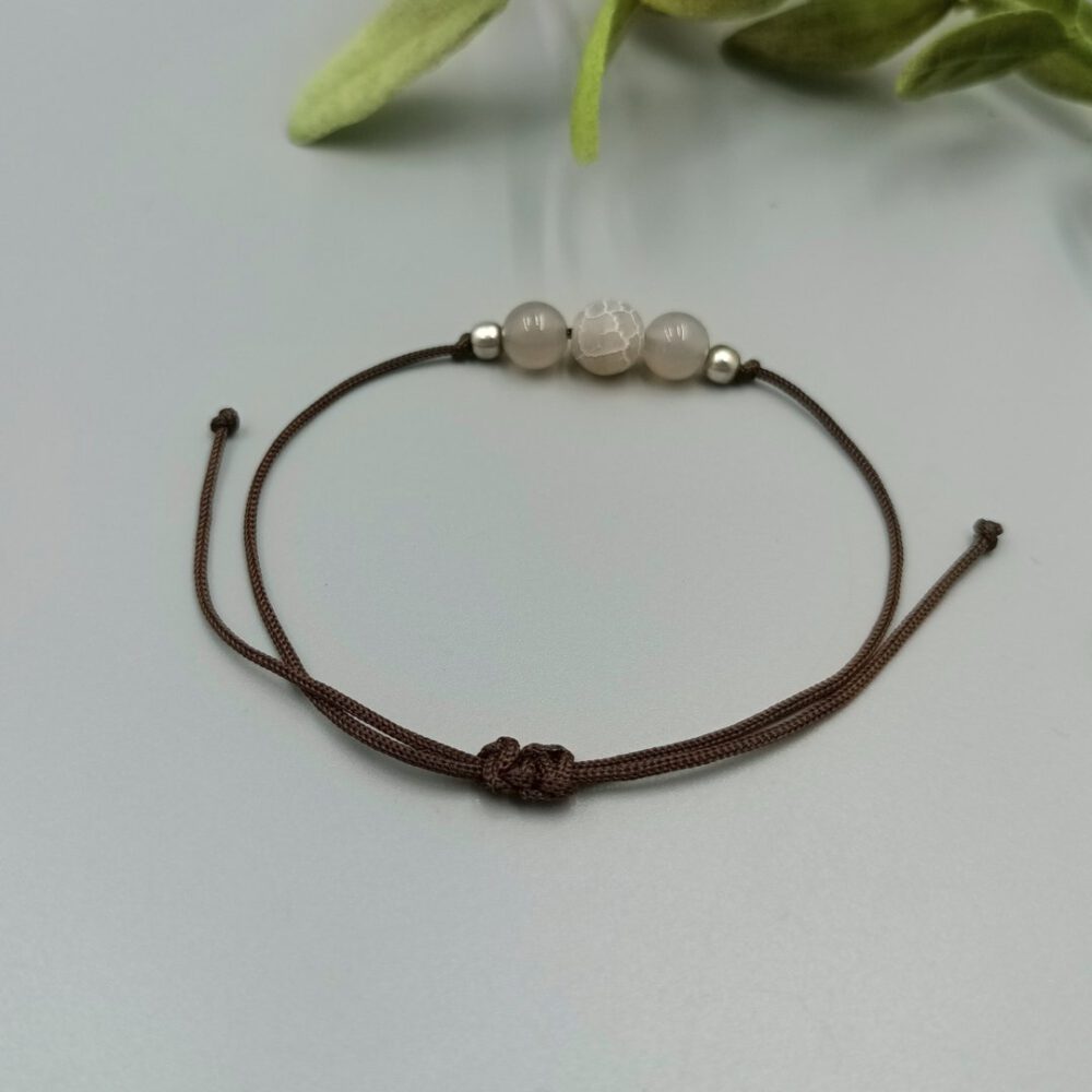 Armband mit Achat & Silberperlen