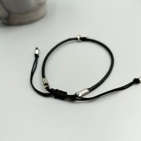 Lederarmband schwarz mit Stern Anhänger