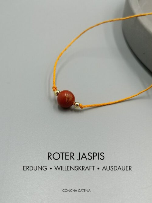Zarte Jaspis-Kette in warmem Orange