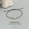 Rosenquarz Armband aubergine gold