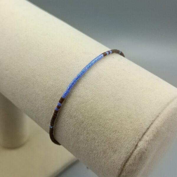 Zartes Miyuki-Armband in Blau & Braun