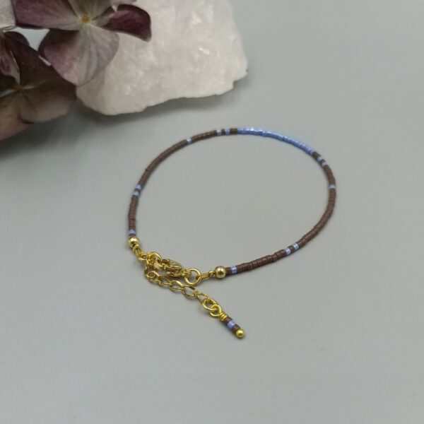 Zartes Miyuki-Armband in Blau & Braun