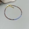 Zartes Miyuki-Armband in Blau & Braun