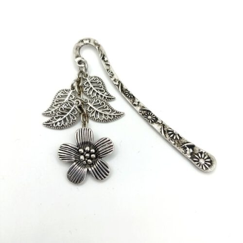 Lesezeichen Silber Blume