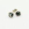 Moosachat Ohrstecker Silber 935 filigran