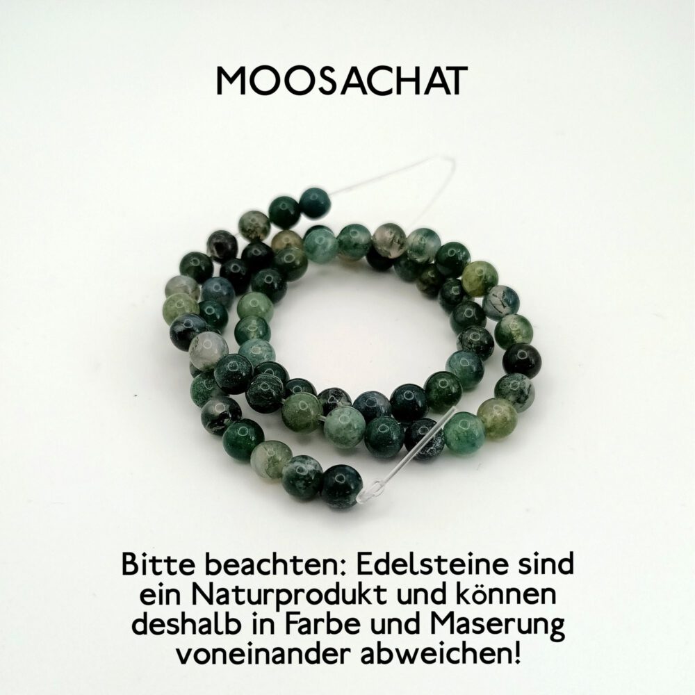 Moosachat Ohrstecker Silber 935 filigran