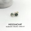 Ohrstecker 935 Silber mit Moosacht Edelsteinperlen Moosachat Ohrstecker Silber 935 filigran