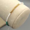 Miyuki Perlenarmband Türkis Weiß Gold